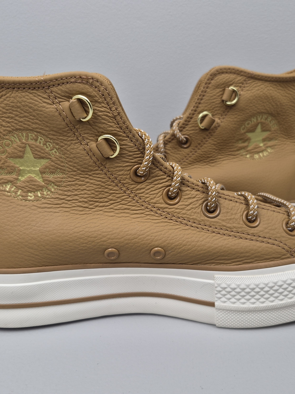 New Chuck Taylor All Star Lift Platform Glam Leather women's size 9 - Picture 3 of 12